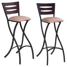 Facc folding bar stool with backrest, black folding chairs, bar stools high back, barstool counter height, with comfortable footrest, not take up space, for bistro pub dining room coffee. Costway Costway Set Of 2 Folding Counter Bar Stools Bistro Dining Kitchen Pub Chair Furniture 29 9