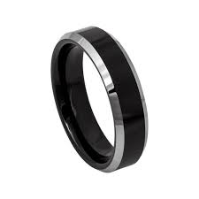 Tungsten Wedding Band Black Ring Mens Wedding Band 6mm Etsy Black Wedding Band Black Tungsten Rings Rings Mens Wedding Bands