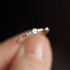 Simple Tiny White Sapphire Promise Rings For Her In 2020 Promise Rings For Her Sapphire Promise Rings Cute Promise Rings