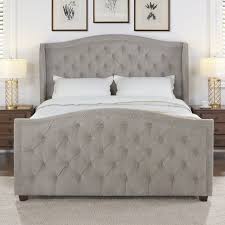 When it came time to order a new bed for our bedroom i was sick of spending money and wanted to see if i could make a simple bed frame for a lot less. Willa Arlo Interiors Marlon Tufted Upholstered Low Profile Standard Bed Reviews Wayfair Upholstered Beds Upholstered Panel Bed Wingback Bed