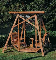 Highly durable woods like redwood, cedar and teak are optimal choices if your porch swing might be exposed to the elements. Canopy Glider Swing Plan Lee Valley Tools