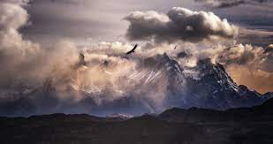 Nature Landscape Mountains Birds Sky Clouds Stock Photo Free Download