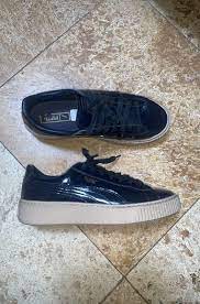 I M Selling These Puma Basket Platform Leather Shoes In A Women S Size 11 These Shoes Are True To Size They Shoe Puma Fashion Sneakers Platform Sneakers Puma