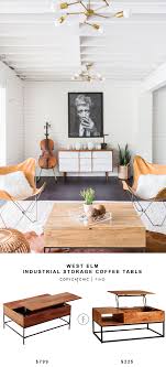West Elm Industrial Storage Coffee Table Living Room Decor Apartment Interior Apartment Living Room