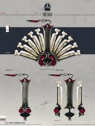 Artstation Warframe Tsukoyomi War Fan Concept Liger Inuzuka Japanese War Fan Weapon Concept Art War Fan