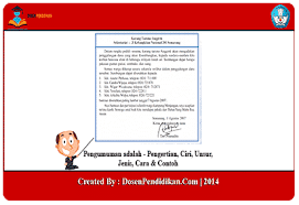 Check spelling or type a new query. Pengumuman Pengertian Ciri Unsur Jenis Cara Contoh