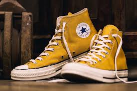 Black And Yellow Converse Shoes Converse Gets Colorful With Its Latest Chuck Taylor All Star 70s Release Yellow Converse Converse Chuck Taylors