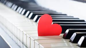Red Bright Heart On A Keyboard Of An Old Piano Cocept Of Love Valentine S Day Old Pianos Piano Valentines