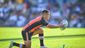 They must be behind or in line with the kicker when his foot hits the ball. Nrl 2021 Wests Tigers Halfback Luke Brooks Prepared To Take On Goal Kicking Duties Wests Tigers