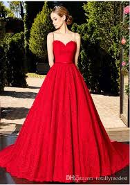 It's also a good idea to wear a color that's just a bit off from an overtly. Discountdelicate Lace Spaghetti Straps A Line Red Wedding Dresses With Belt Sweetheart Women Elegant Coloful Bridal Gowns With Color Custom Made From Totallymodest 96 52 Dhgate Com