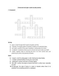 It has many crosswords divided into different worlds and groups. Consonant And Open Vowel Sounds Practice Worksheet