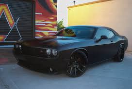 Black And Red Challenger Rt Dodge Challenger R T Full Wrap Using 3m 1080 Satin Black Automotive Shops Dodge Challenger Vinyl Wrap Car