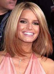Long Bob Hairstyle Without Bangs Medium Hair Styles For Women Jessica Simpson Hair Medium Hair Styles