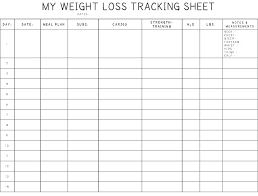 Weight Loss Tracking Forms Sada Margarethaydon Com