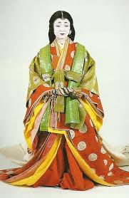Scan M1 High Ranking Court Lady Of The Heian Period 794 1185 Japan Textiles During This Period Of Japan We Japanese Costume Japanese Outfits Heian Period