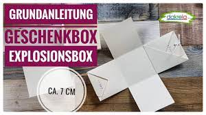 Einfach nachzumachen ✓ mit materialienübersicht ✓ jetzt inspirieren! Explosionsbox Grundanleitung Ca 7cm Geschenkschachtel Diy Idee Papierschneider Tutorial Deutsch Youtube