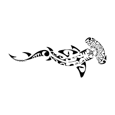 Black And White Hammerhead Shark Tattoo Tribal Hammerhead Shark Shark Tattoos Maori Tattoo Samoan Tattoo