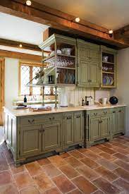 Unexpected Pop Of Color Kitchen Cabinets Distressed Kitchen Cabinets Kitchen Cabinet Design Distressed Kitchen