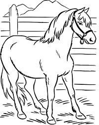 Alice va à la plage ». Coloriage Cheval A Imprimer