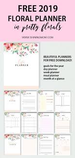 Free Monthly Calendar 2020 And Life Planner In Florals Life Planner Printables Blog Planner Printable Life Planner