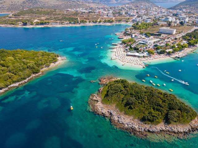 Ksamil Coastline, Albanian Riviera, AI generated