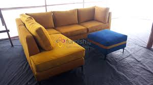 How do you want to use your ottoman? Ndianabasi Udonkang On Twitter Set 3 6 Seater Corner Sofa In Premium Textured Yellow Fabric With Blue Ottoman Style Is Modern With Black Steel Legs Foam Is 100 Latex Foam Fibre Fillings For