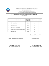 Melalui surat ini saya mengajukan permohonan mutasi (pindah tugas) dari dinas pendidikan pemerintah kabupaten buleleng ke pemerintah daerah kabupaten tabanan, bali. Contoh Surat Permintaan Obat Ke Dinas Kesehatan