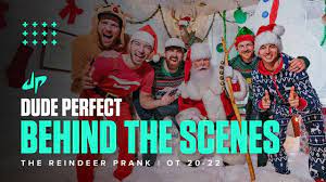 Stereotypes dude perfect dude perfect stereotype merry christmas thanks for. Reindeer Christmas Prank Behind The Scenes Youtube