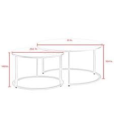 Grace End Or Coffee Table Round Natural Marble Metal Frame Stackable Set Of 2 Inspired Home In 2020 Coffee Table Coffee Table Metal Frame Coffee Table Inspiration