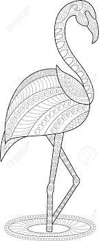 Here you can find coloring pictures to print out and color, and all of them are available with no charge. Flamingo Coloring Page For Adults And Children Royalty Free Cliparts Vectors And Stock Illustration Image 120477702