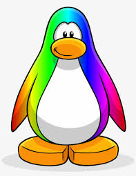 Clip art image of a winter penguin drinking cocoa. Fanart Rainbow Penguin P P Create Club Penguin Characters Png Free Transparent Png Download Pngkey