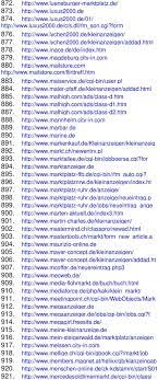 2250 Deutsche Internetadressen, für kostenlose Kleinanzeigen