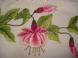 Fuchsia Embroidery Embroidery Works Brazilian Embroidery Stitches Brazilian Embroidery