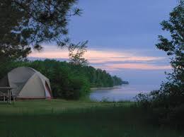 The spout is currently positioned adjacent to the road with a concrete pad, but is not at an accessible height. Lake Superior Camping And Campgrounds Lake Superior Travel