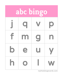 This alphabet bingo game is fun for preschoolers who are learning to recognize their letters. Free Printable And Virtual Bingo Cards Alphabet Bingo Abc For Kids Bingo Cards Printable
