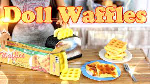 How To Make Doll Food Waffles Doll Crafts American Girl Doll Diy Doll Food American Girl Doll Food