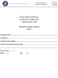 Luni, 19 iunie, are loc proba scrisă la limba și literatura română, prima testare în cadrul examenului de evaluare naţională pentru elevii care au terminat. Subiecte Evaluare NaÈionalÄ 2018 Clasa A Vi A Subiecte MatematicÄ Èi ÈtiinÈele Naturii B1 Ro