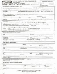 Jobs Application Form Pdf Inspirational Subway Application Form Free Download Edit Fill In 2020 Employment Application Online Job Applications Job Application Form
