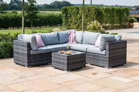 Maze rattan garden furniture for uk homes searching for style. Maze Rattan Porto Corner Sofa Set Grey The Clearance Zone