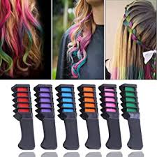 Buy Hair Spray Chalk Comb Temporary Hair Color Dye Comb For Girls Party Cosplay 6 Color Online At Low Prices In India Amazon In