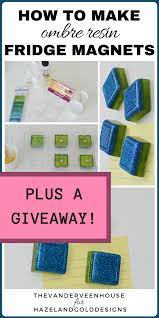 Ombre Glitter Epoxy Resin Fridge Magnets Diy Magnets Diy Resin Crafts Fridge Magnets