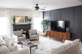 1 installing the wall mount. Chic Family Room Makeover With Diy Panel Wall
