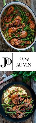 Coq Au Vin With Mashed Potatoes This French Dish Is Made With Chicken Braised French Dishes Coq Au Vin Poultry Recipes