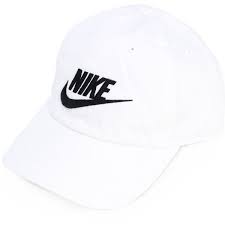 Black And White Nike Hat Womens Nike Futura Cap Found On Polyvore Featuring Accessories Hats White Peaked Hat Cap Hats Nike White Cap And Nike Cap Nike Cap Nike Hat Sporty Outfits