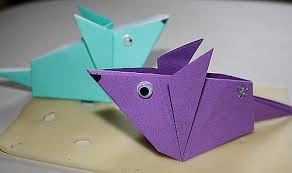 Mit worten zum ausdruck bringen, aussprechen. Origami Maus Anleitung