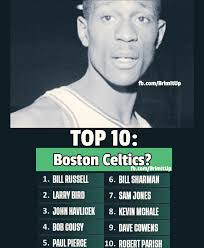 The top 10 all-time Boston Celtics, based