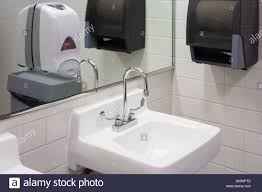 clean white sink in typical american