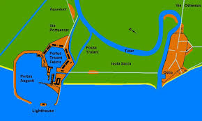 Map Of Ostia And Portus Rome Archeologie Italie