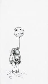 A Balloon D Moon Drawing Art Inspiration Drawings