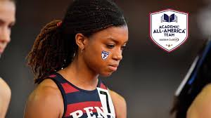 Today, Nia Akins was named a CoSIDA Second-Team Academic All-America! Akins  is just the 25th athlete all-time at Penn to earn the distinction and just  the second from the Quakers' women's track